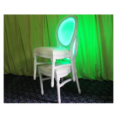 China Contemporary Color Change Led Lighted Illuminated Banquet Stacking Chair for sale