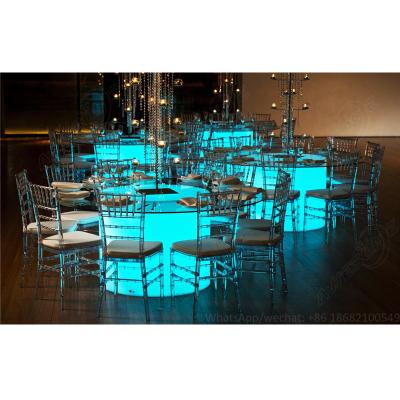 China Modern Led Rental Event Furniture Wedding Table For Banquet for sale