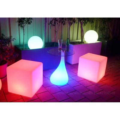 China LED COLOR CHANGE Teardrop Shaped Tear Drop Side Coffee Table (TP115) for sale