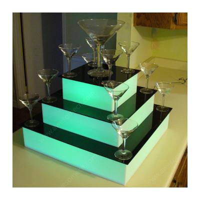 China Lead Customs Glow Acrylic Cupcake Display For Restaurant Hotel Wedding Fancy Buffet (BB104) Bb104 for sale