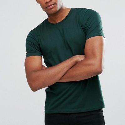 China Solid Color Wholesale Tight Fit Anti-pilling Men's Short Sleeve Plain Pima Cotton T-shirt Crew Neck T-Shirts for sale