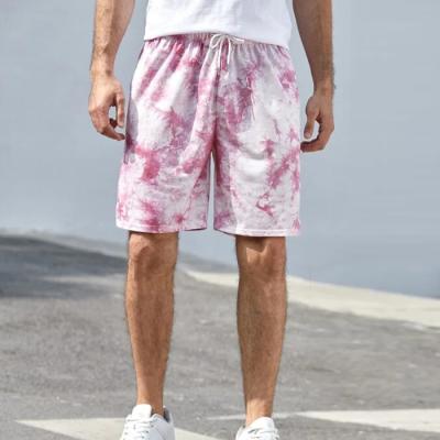 China Anti-wrinkle new design hot selling men's elastic waist shorts tie dye men Bermuda shorts pants for sale