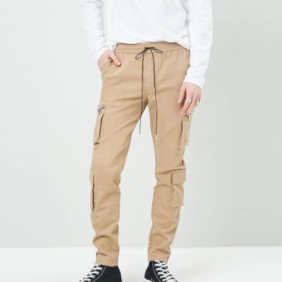 China OEM factory clothing china anti-pilling men's drawstring twill pants plain men's caogo pants for sale