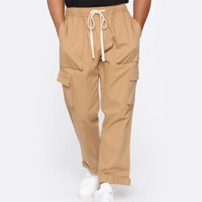 China Anti-Static Hot Sale Mens Sweatpants Side Pockets Side Pockets Drawstring White Elastic Cargo Pants for sale