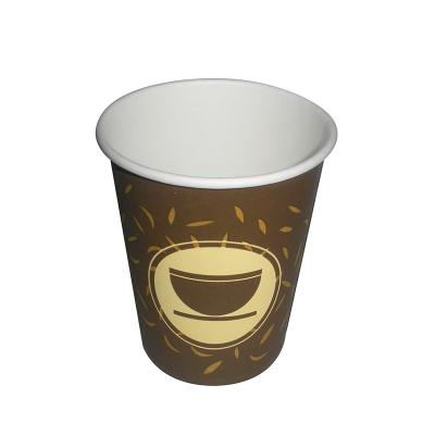 China Insulated 8 Oz Disposable Hot Cups PE Coated Biodegradable Paper Cups for sale