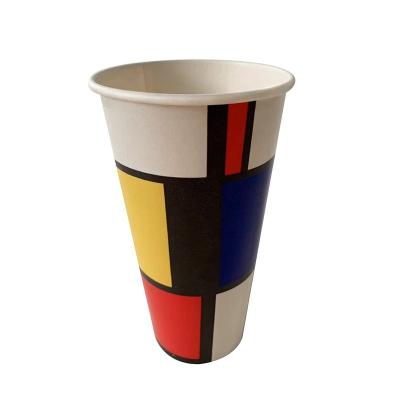 China 16 Oz Cold Drink Paper PE Lined Cups Eco Friendly Customizable For Home And Business for sale