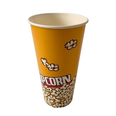 China Disposable 32 Oz Personalized Popcorn Tub Customizable Flexo Printing for sale