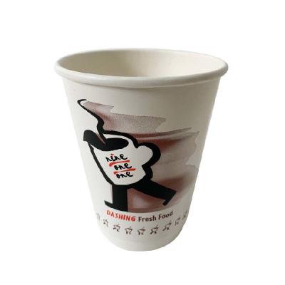 China 12 oz Copo de café quente descartável à base de água Copo de papel de parede duplo biodegradável à venda