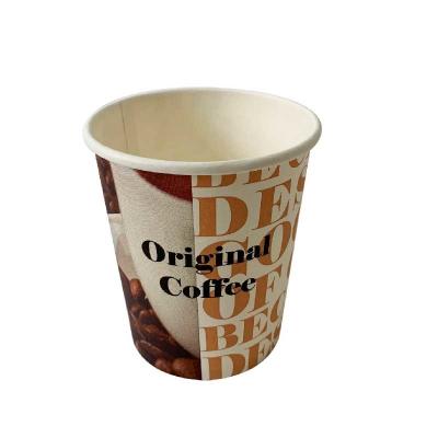 Cina 6 oz Logo personalizzato stampato Tazza di carta calda da caffè da asporto Carta acquosa senza plastica in vendita