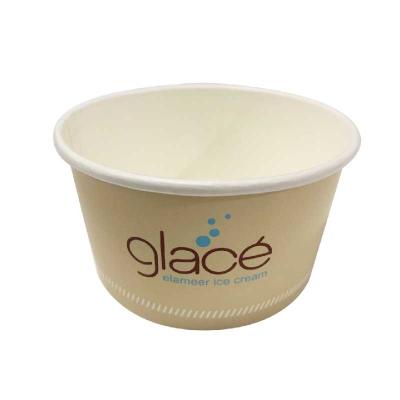 China Copo de helado de 6 oz de acero revestido y biodegradable Copo de helado de papel ecológico en venta