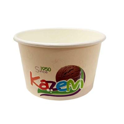 China PE Free Paper 5oz Ice Cream Tubs Aqueous Coating Eco Friendly Ice Cream Cups Recyclable for sale