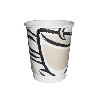 China Home Plastic Free Double Wall Paper Cup 8 Oz Sustainability For Coffee for sale