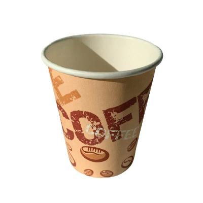 中国 8 オンス PE コーナー カスタム 印刷 単壁 飲み物 温かい飲料 販売のため