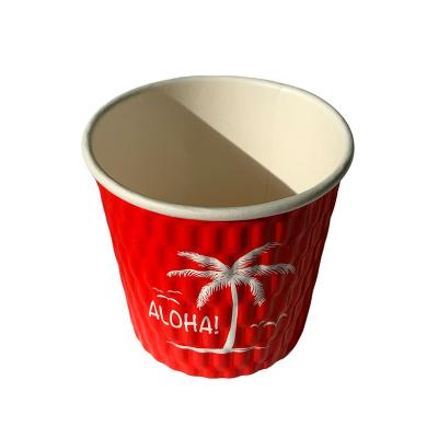 China 8 Oz PE Coating Custom Printed Paper Cups Triple Wall Lightweight And Portable for sale