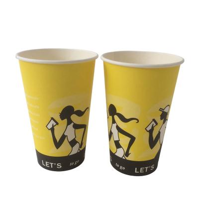 Chine 16 oz revêtement aqueux compostable tasse froide légère et écologique à vendre