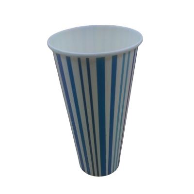 China Custom 22Oz Water Based Coating Paper Cup Single Wall Plastic Free for sale