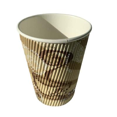 China Water Based Lining 12 Oz Paper Cups Custom Printed Disposable Coffee Cups for sale