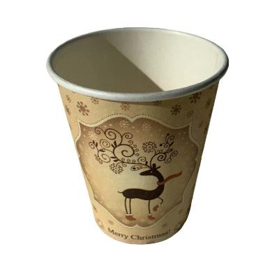 China 8 Oz Single Wall Hot Drink Paper Cup PE Coated Customizable Eco Friendly for sale