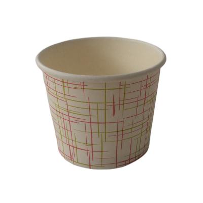 China PE Coating 5oz Ice Cream Cups Flexo Printing Single Wall Paper Eco Ice Cream Cups for sale