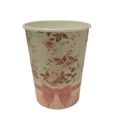 China Taza de papel de pared de café de 12 oz Tazas de café desechables personalizadas basadas en PE en venta