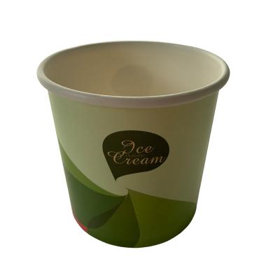 China 7 Oz Paper Compostable Ice Cream Cups Water Based Home Paper Ice Cream Pots for sale