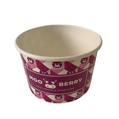 China Water Based Biodegradable Ice Cream Cups Food Grade 8oz Paper Ice Cream Tubs for sale