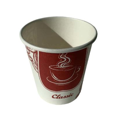 中国 PEコーティング 6オンスホットカップ シンプルなデザイン 使い捨てのカスタム印刷紙カップ 販売のため