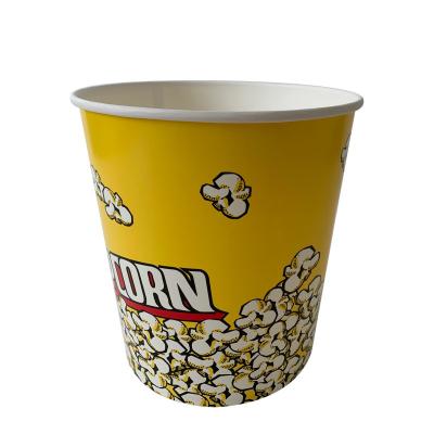 China 130 Oz One Time Paper Popcorn Cup Customized Design For Movie Theater for sale