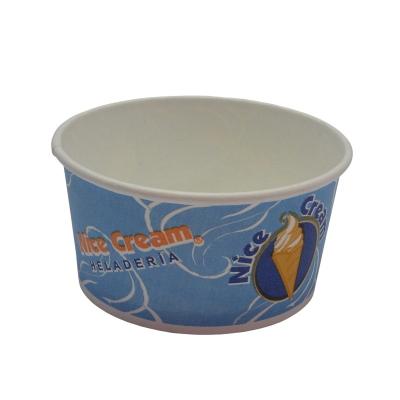 China Disposable Custom Paper Ice Cream Cups 8 Oz Aqueous Barrier Coated for sale