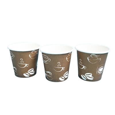 China Single Wall PE Coated Single Use Paper Cups Customized 2.5 Oz Disposable Paper Cups for sale