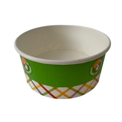 China 7 Oz Ice Cream Paper Tubs With PE Lining Eco Friendly Single Wall for sale