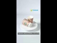 customized 8 oz hot cups leak proof food grade aqueous coated recyclable coffee paper cups