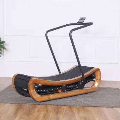 China Commercial Skyboard Multifunctional Self Producing Unmotorized Wooden Curved Treadmill for sale