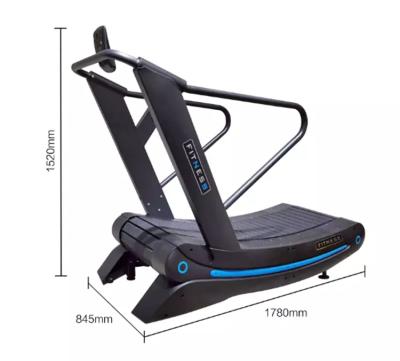 China Commercial Skyboard Air Runner Self-Generating Manual Fitness Curved Treadmill for sale