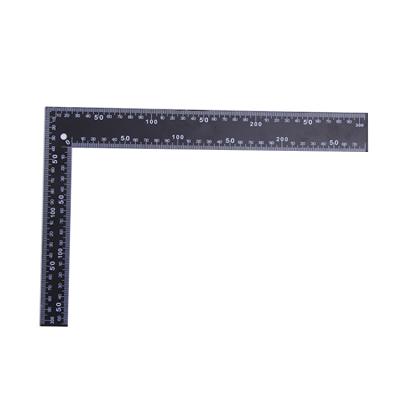 China Office Supplies Multifunctional Square Blackened Steel Measuring Drawing Ruler for sale