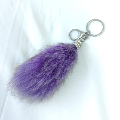 China 2022 Hot Selling Key Chain Common Fluffy Tail Key Chain Diamond-encrusted Key Chain for sale