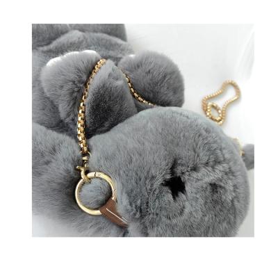 China Custom Cute Rabbit Shape Rabbit Shape Rabbit Bag Copenhagen Faux Fur Bag Cute Fur Bag for sale