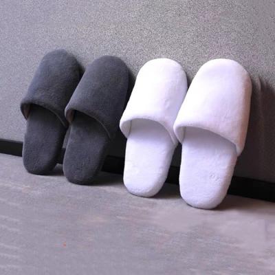 China Super Soft And Comfortable Environmental Friendly Luxury Custom Logo Embroidered Disposable Hotel Slippers for sale