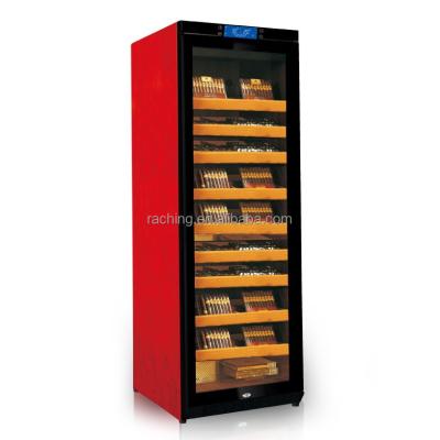 China Wooden Electronic Cigar Humidor in Oak or Cherry Wood with Large Capacity and Constant Humidity Control for sale