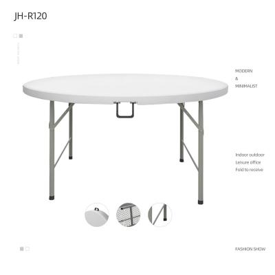 China Modern folding table round 200cm round folding reception table for sale