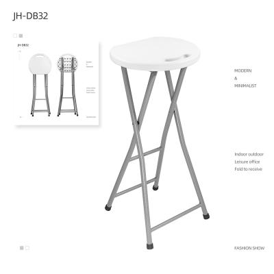 China Factory Direct Sale Modern High Quality Bar Benjia White Plastic Folding Stool Small High for sale