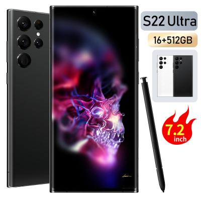 China Dual SIM Card Global Version Original S22 Ultra 16GB+512GB Android 7.2Inch 5G Smartphones Unlocked Cell Phones Dual SIM Card Mobile Phones for sale