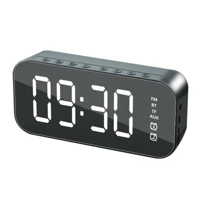 China Phone Function S5 Alarm Clock Mini Bt Speaker Mirror Radio Led Portable Wireless Subwoofer for sale