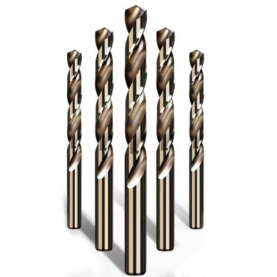 China Metal Drilling HSS Straight shank drill bit DIN338 M2 M35 cobalt titanium twist drill bits for metal stainless steel ironrouter bit for sale