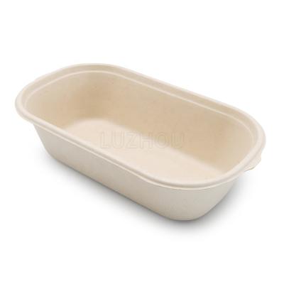 China 850ML Traditional Bagasse Lunch Box Bio Degradable Packaging Boxes For Packiging Environmental Friendly Biodegradable Boxes for sale