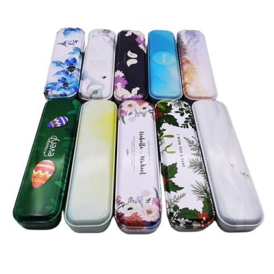 China New Arrival Wholesale Personalized Pencil Box Colorful Stationery Pen Box Metal Tinplate Pencil Case Eco-friendly Material for sale