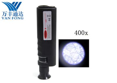 China AAA Batteries Fiber Optic Inspection Handheld 400x Microscope 400 Times Magnification for sale