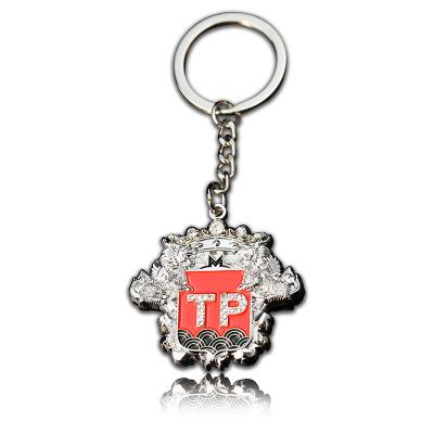 China Enamel Metal Logo Chinese Rhinestone Enterprise Manufacturer Alloy Key Chain Customization for sale