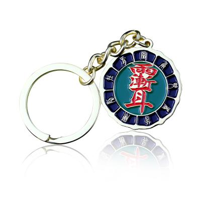 China Cultural Enamel Wholesale High Quality Cultural Metal Logo High Quality Copper Coin Manufacturer Alloy China Key Chain Customizatio for sale