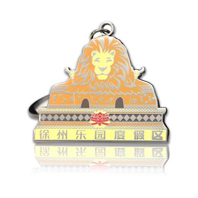 China Global commemorative custom commemorative wholesale custom made pin logo enamel lion logo low price sale factory key chain for sale